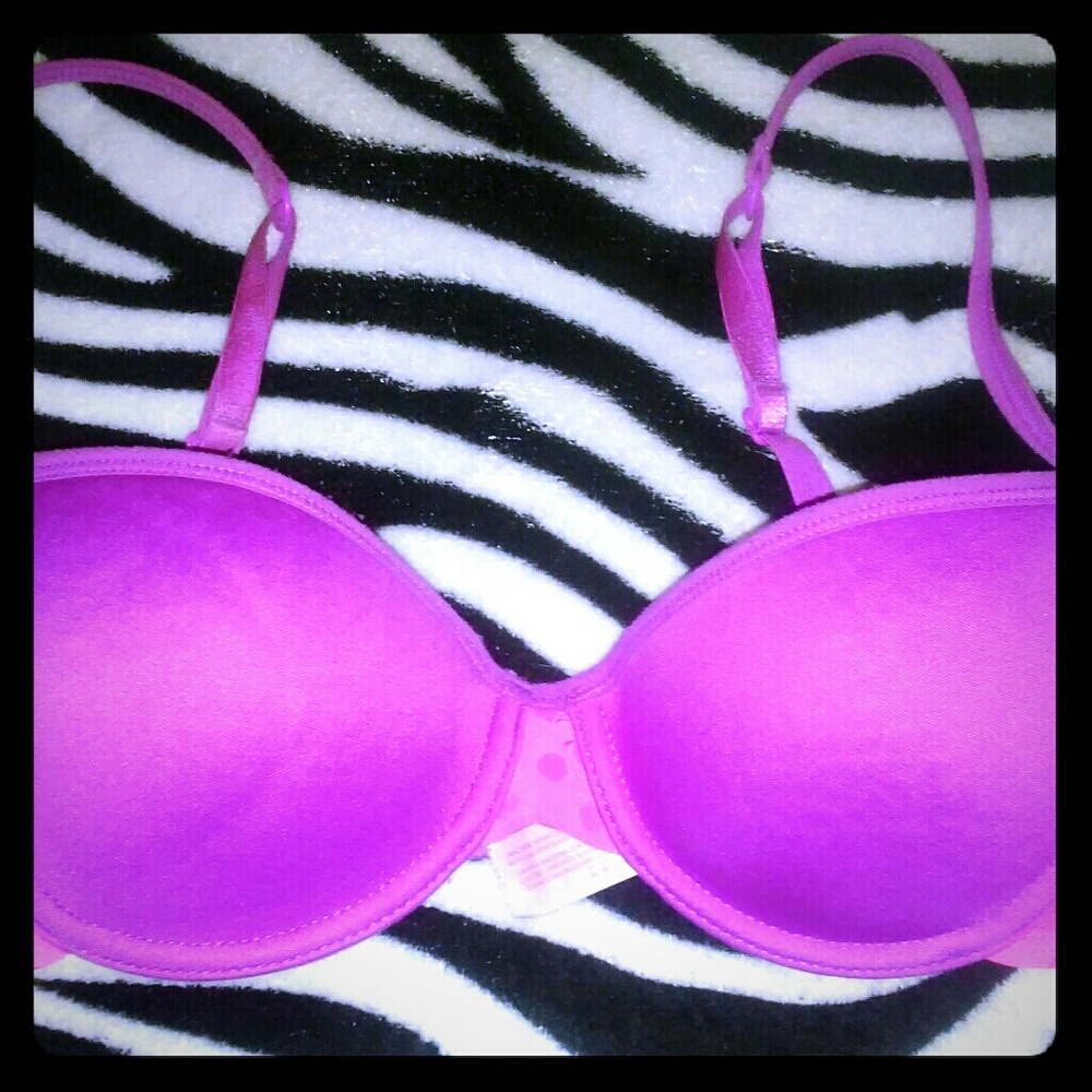 Pink / Purple NoBo Padded Push Up Bra 34B